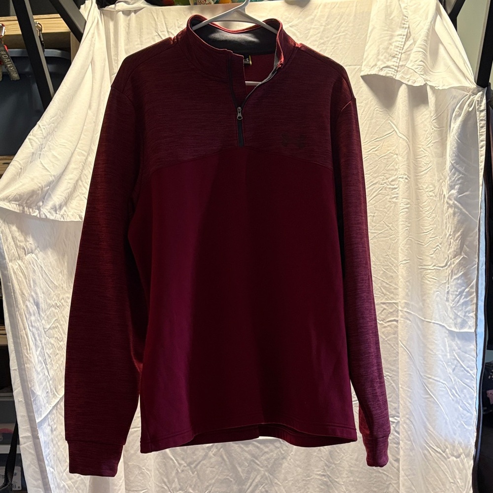 Under Armour Men's Maroon Zip-Up Sweater